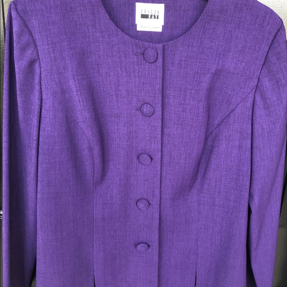 Beautiful Purple Leslie Fay Jacket